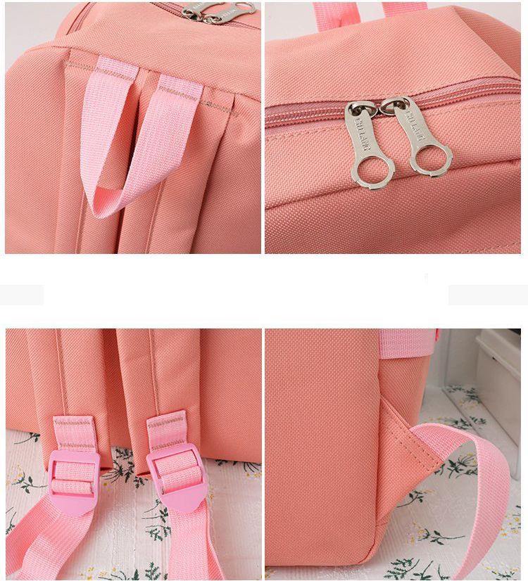 【with toys,medals】 5Pcs/set School Bag New Arrival Buckles Backpacks Bookbags Laptop bag Travelling bag Unisex Backpack+Shoulder bag+Wallet+handbags pencil case+coin purse