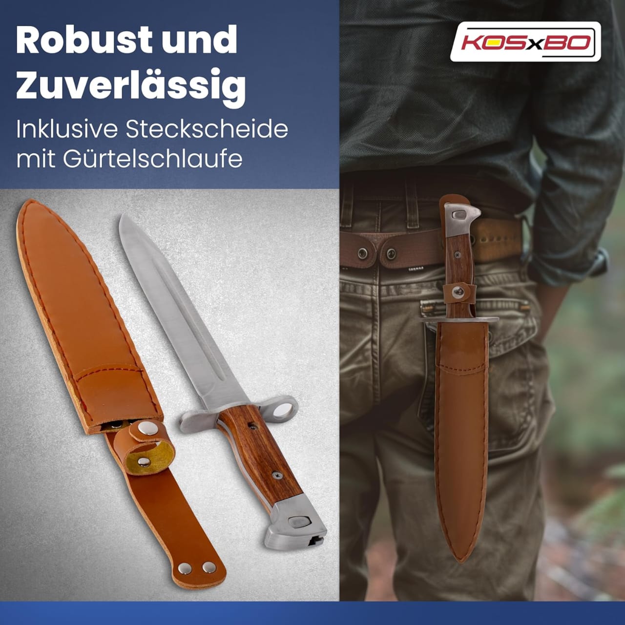 Camping Tactical Knife With Carrying Pouch