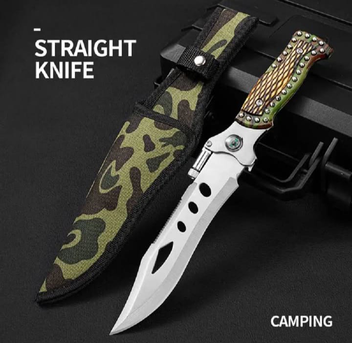 Camping Tactical Knife With Carrying Pouch