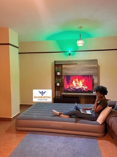 {OFFER !!!! OFFER} Intex Double Air Bed, Camping Hiking Self-Inflating Sleeping Mats Inflatable Mattress With A Built-in Electric Pump And Storage Bag Ultra Plush For Home, Travel & Camping