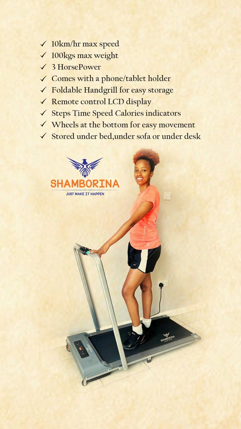 {OFFER !!  OFFER !!} Slim Foldable Treadmill for Walking and Running, Cardio Exercise Machine, Preset and Adjustable Programs, with Wireless Remote Control, Suitable for Home Use