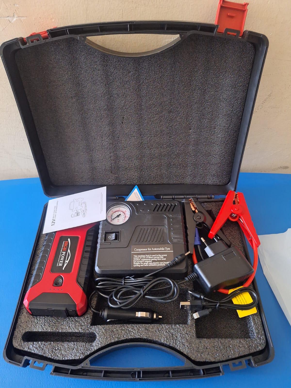 Heavy Duty Car Jumpstarter Kit With Air Compressor