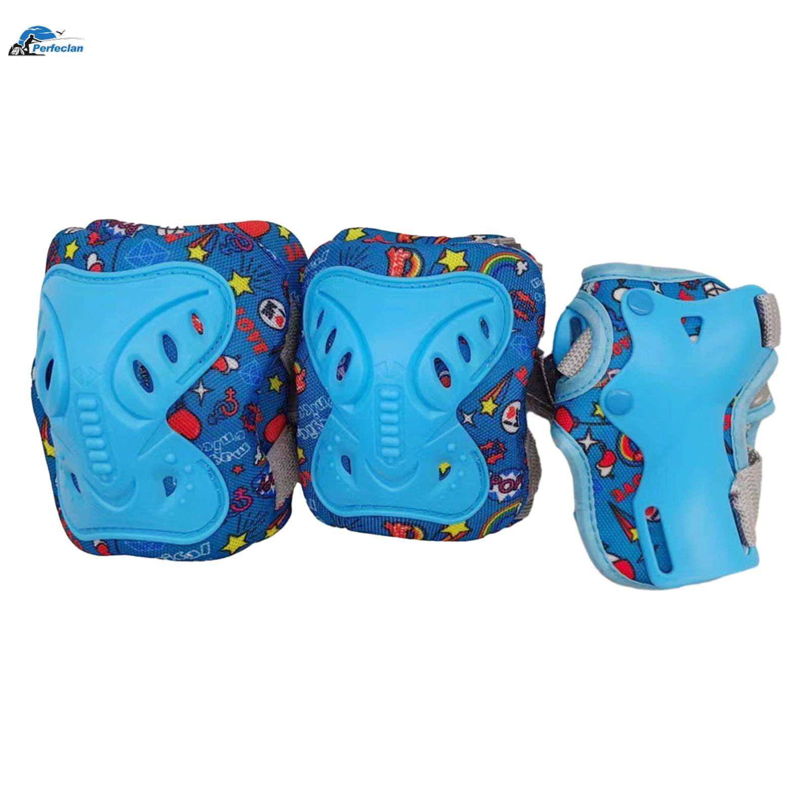 Knee Pads, Wrist Pads and Elbow Pads Protective Gear Set - 6 in 1 Adjustable Wrist Guards for Skating, Biking, Scooter, and Outdoor Sports