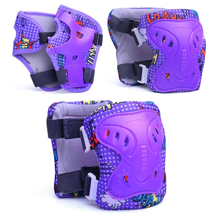 Knee Pads, Wrist Pads and Elbow Pads Protective Gear Set - 6 in 1 Adjustable Wrist Guards for Skating, Biking, Scooter, and Outdoor Sports