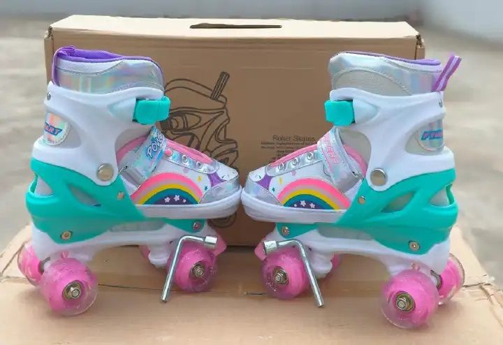 ✅️OFFER!! OFFER!! ✅️Full Set Kit Roller Speed Skating Shoes.Adjustable roller skates shoes Protective lining in the skate shoes. Comfortable