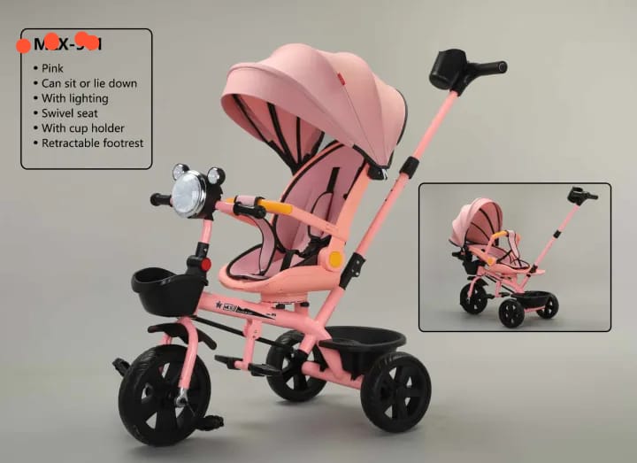 4 in 1 BABY STROLLER BIKE – One Ride, Endless Convenience! Give your little one the perfect blend of comfort, fun, and safety with this versatile 4in1 Baby Stroller Bike