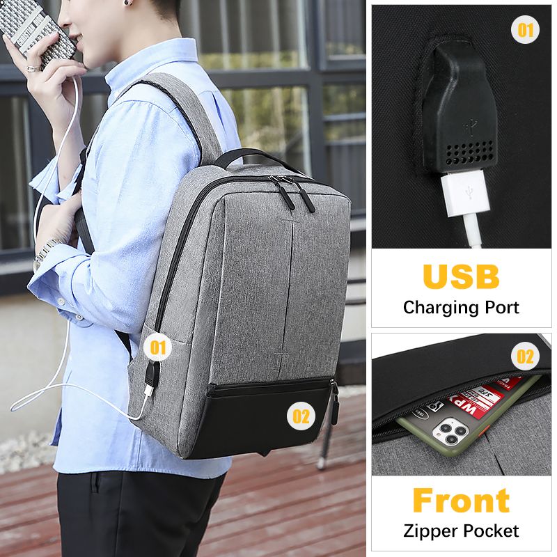 3 in 1 Men Bags Set Business Casual Laptop Backpack Cross-body Bag Small bag Rucksack School bag
