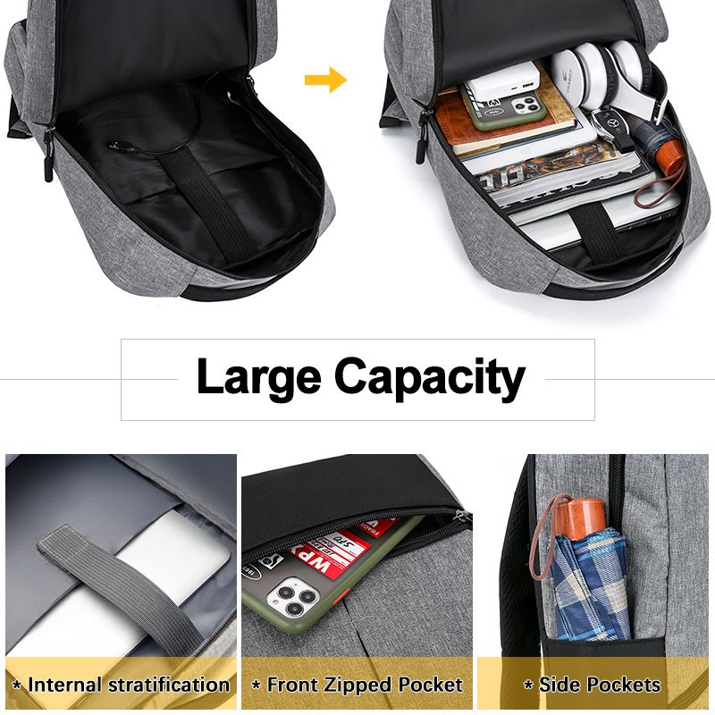 3 in 1 Men Bags Set Business Casual Laptop Backpack Cross-body Bag Small bag Rucksack School bag