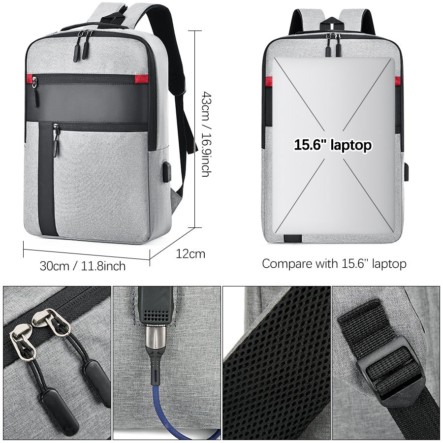 Newly Arrived 15.6inch Backpack Men Bag Laptop Bag Red Dot Rucksack School bag