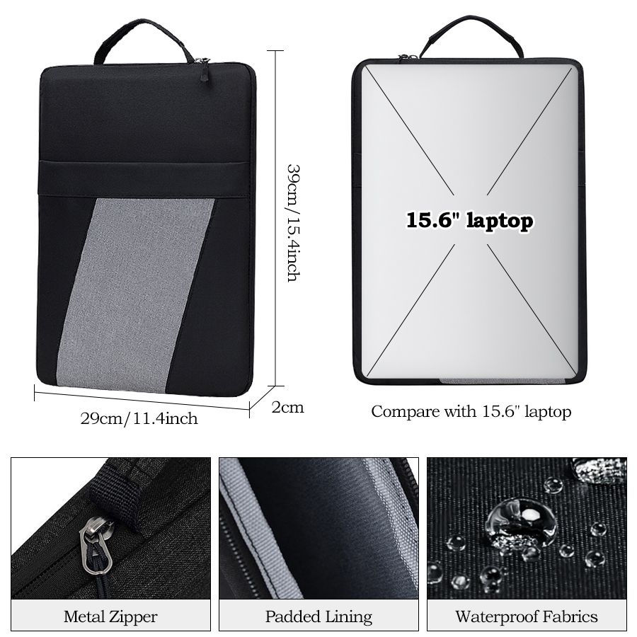 15.6 Inch Laptop Bag Notebook Cases Laptop Sleeves Handbag Briefcase