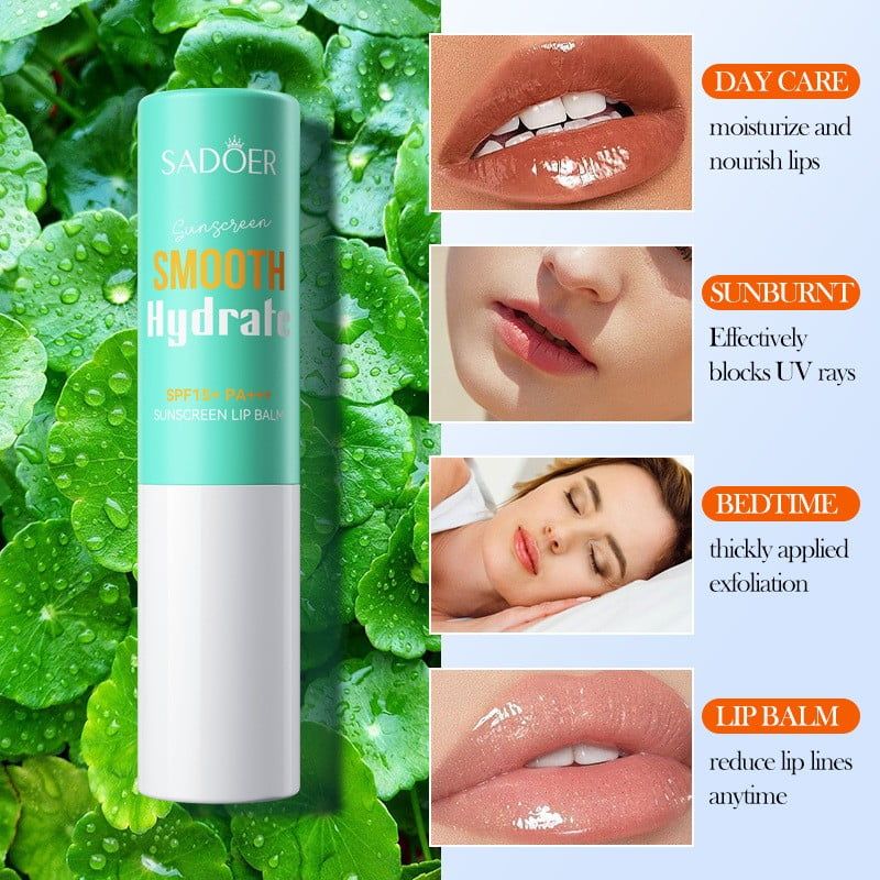 Sun Protection Lip Balm Whiten Hydrate Suncream Lip Balm Smooth Moisturizing Soft Lip Nourish Prevent Dryness Minimizes LipLines