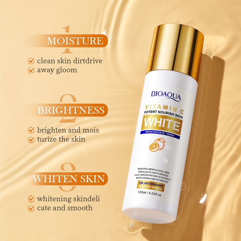 8-Piece Vitamin C Brighten Skin Care Set Potent Nourish Skin White Brighten Face Toner Face Lotion Face Serum Face Masks Hand Cream