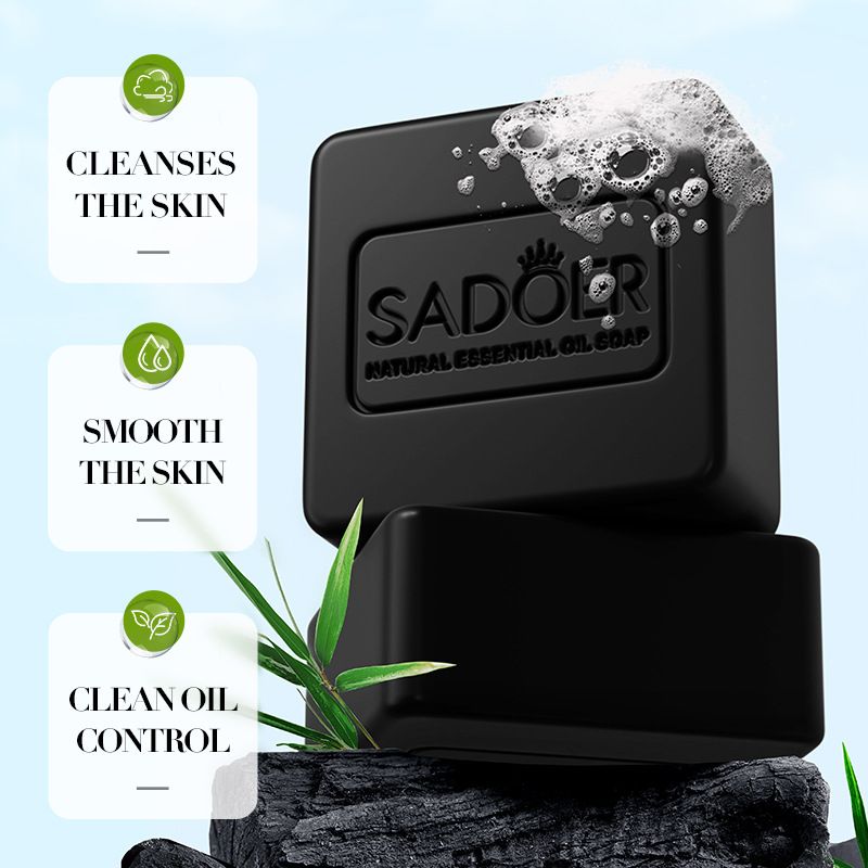 3 Package Men Fragrant Soap Essential Oil Soap Charcoal Peppermint Sandalwood Scented Soap Deep Clean Refreshing And Smooth
