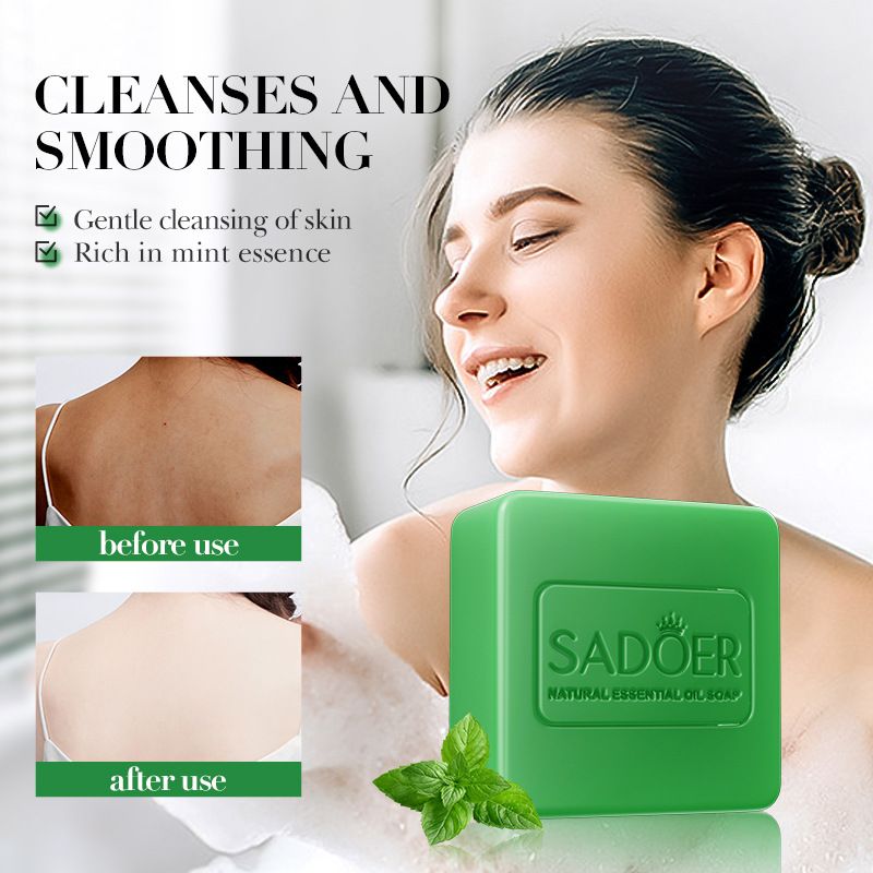 3 Package Men Fragrant Soap Essential Oil Soap Charcoal Peppermint Sandalwood Scented Soap Deep Clean Refreshing And Smooth