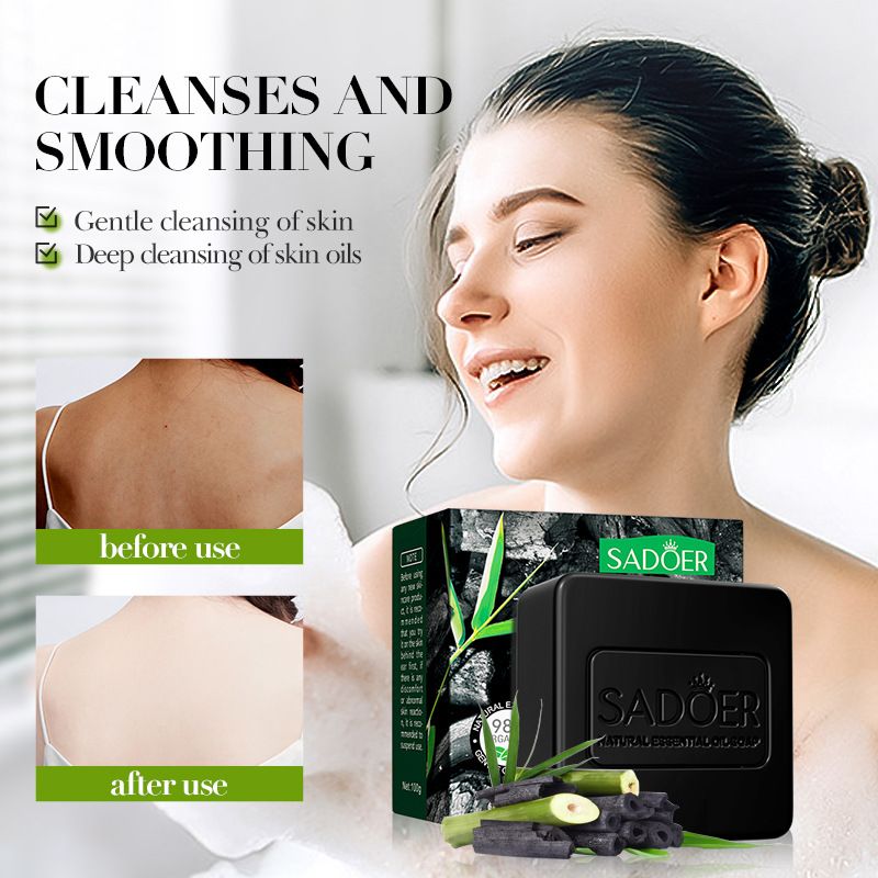 3 Package Men Fragrant Soap Essential Oil Soap Charcoal Peppermint Sandalwood Scented Soap Deep Clean Refreshing And Smooth