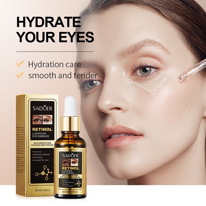 3-Piece Eye Care Set Eye Essence Eye Cream Stick Eye Mask Retinol Anti-Wrinkle Mossturizing Smoothes Fade Dark Eye Circle