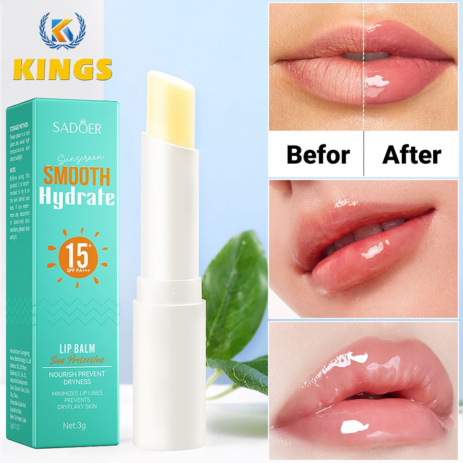 Sun Protection Lip Balm Whiten Hydrate Suncream Lip Balm Smooth Moisturizing Soft Lip Nourish Prevent Dryness Minimizes LipLines  3g