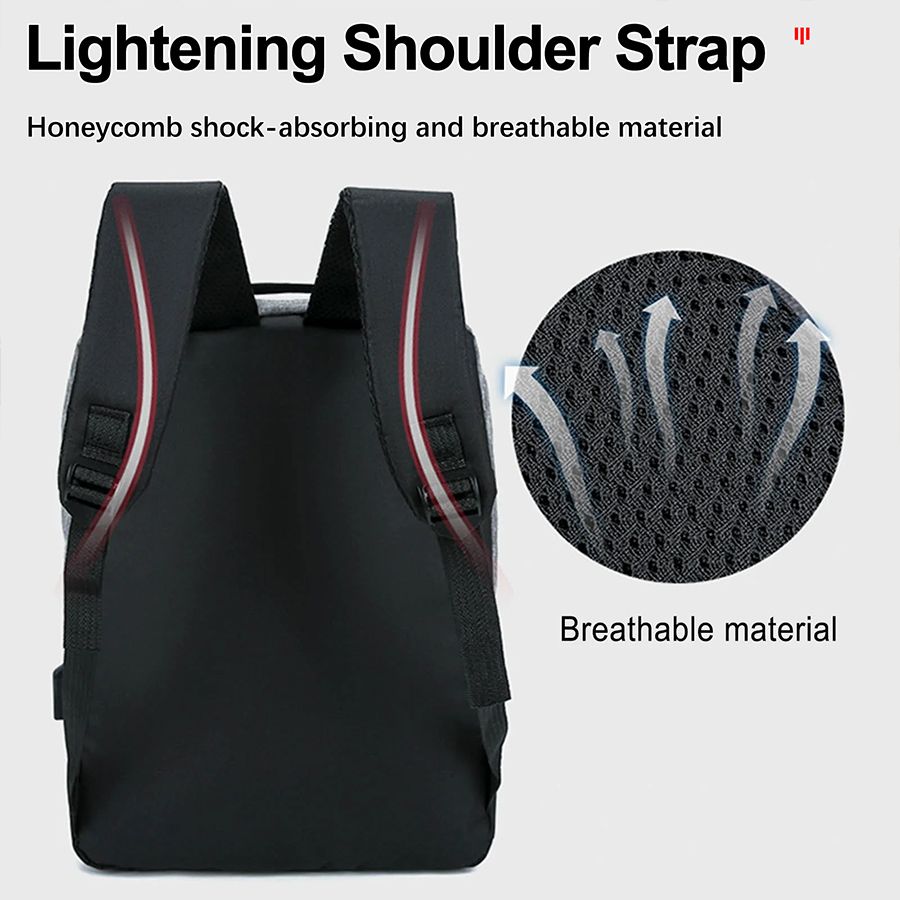 Men Laptop Backpack Bag Set Rucksack Travel Bag With USB Jack Large Capacity School Bag