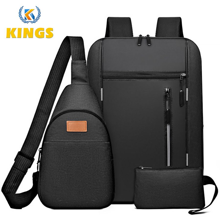 Men Laptop Backpack Bag Set Rucksack Travel Bag With USB Jack Large Capacity School Bag