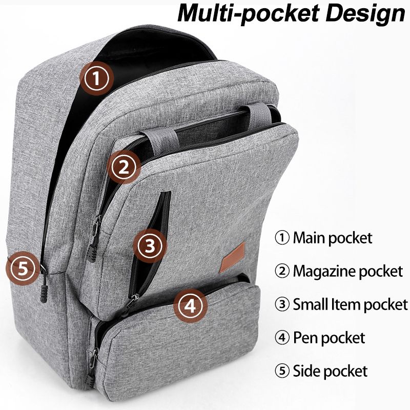Men Laptop Backpack Bag Set Rucksack Travel Bag With USB Jack Large Capacity School Bag