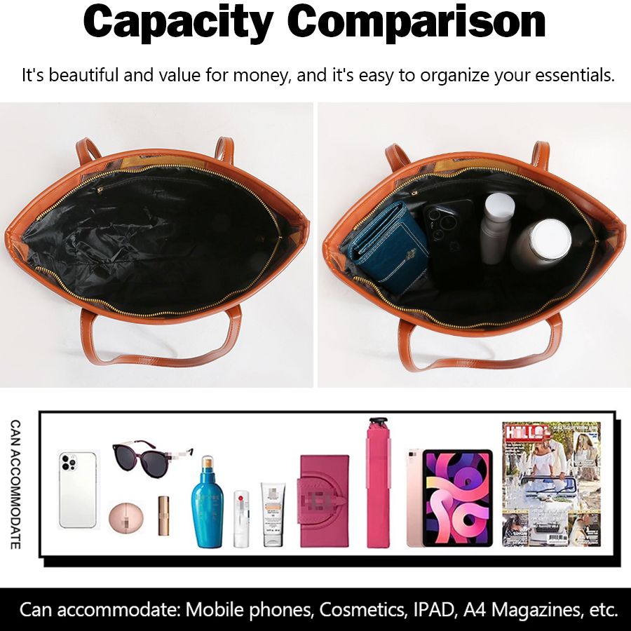 Ladies Large-capacity Handbag Women Geometric Color-blocked Bag PU Synthetic Leather Bag