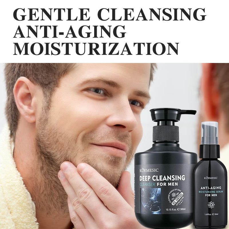 Men Specialized Cleanser & Serum Set 2pcs Skin Care Set