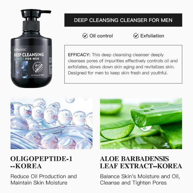 Men Specialized Cleanser & Serum Set 2pcs Skin Care Set