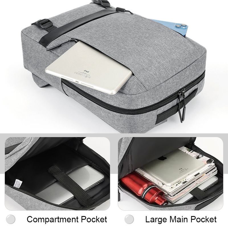New Arrival 3 Pcs Men Backpack Cross-body Bag Small Bag Set Simple Rucksack School Bag
