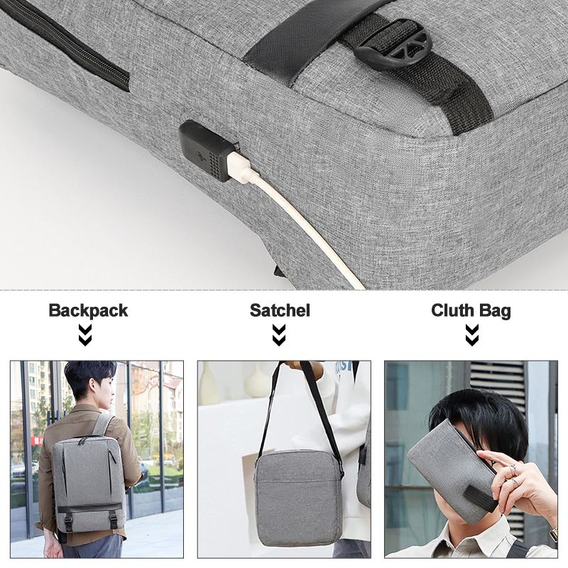 New Arrival 3 Pcs Men Backpack Cross-body Bag Small Bag Set Simple Rucksack School Bag