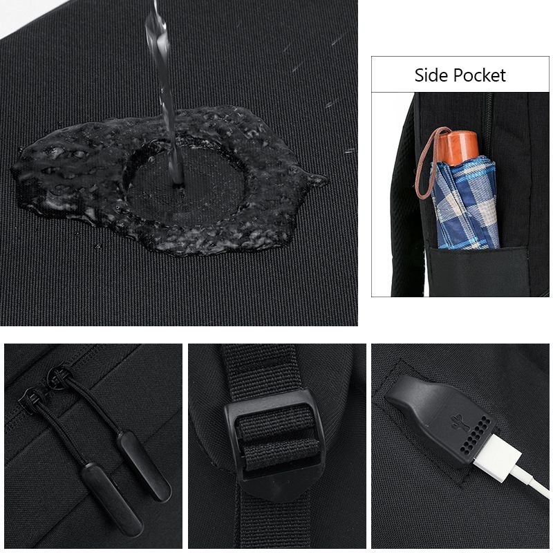 New Arrival 3 In 1 Men Backpack Cross-body Bag Small Bag Set Reflective Stripe Rucksack School Bag
