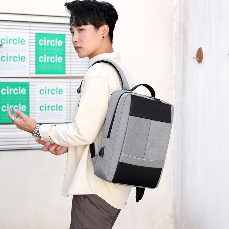 New Arrival 3 In 1 Men Backpack Cross-body Bag Small Bag Set Reflective Stripe Rucksack School Bag