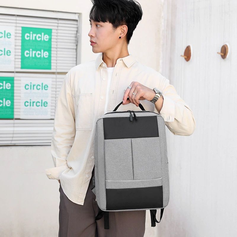 New Arrival 3 In 1 Men Backpack Cross-body Bag Small Bag Set Reflective Stripe Rucksack School Bag