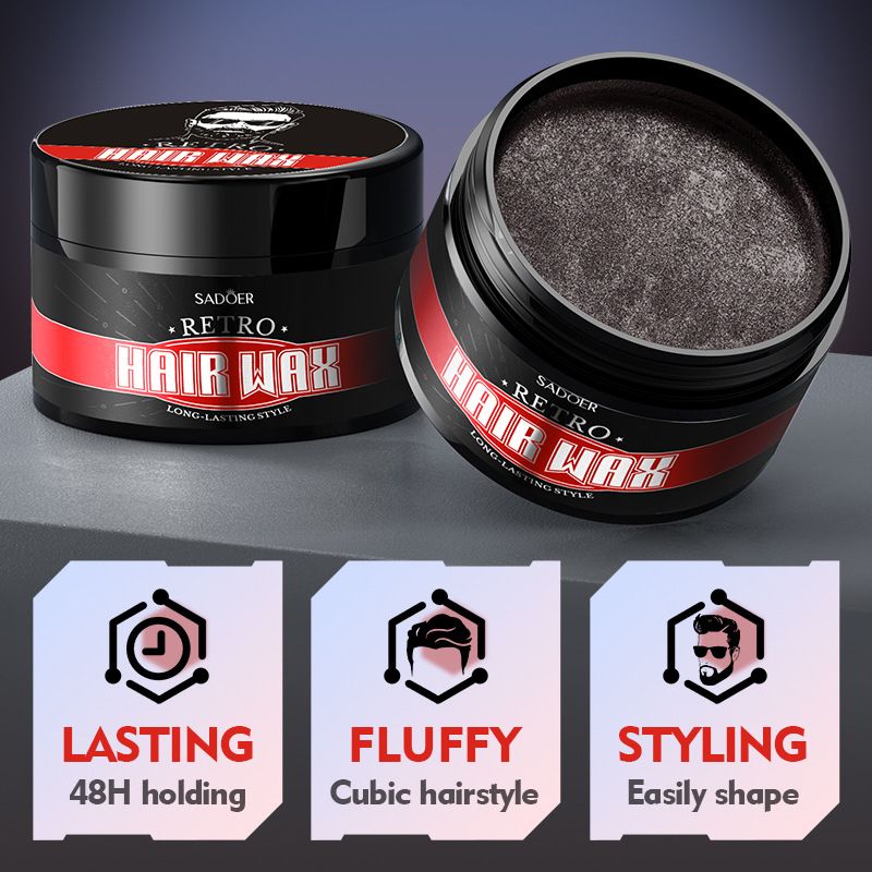 New Arrival Men Hair Wax + Free Gift (Deodorant Balm) Set Easy Shape Vintage Hair Wax Cubic Hairstyle