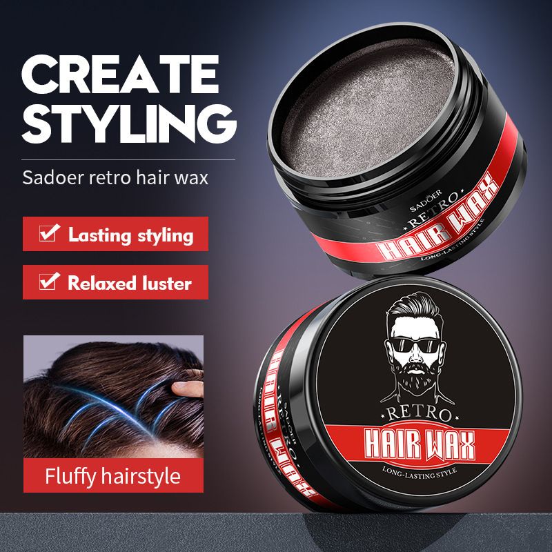 New Arrival Men Hair Wax + Free Gift (Deodorant Balm) Set Easy Shape Vintage Hair Wax Cubic Hairstyle