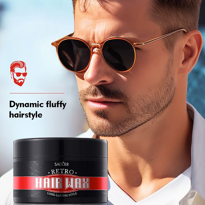 New Arrival Men Hair Wax + Free Gift (Deodorant Balm) Set Easy Shape Vintage Hair Wax Cubic Hairstyle
