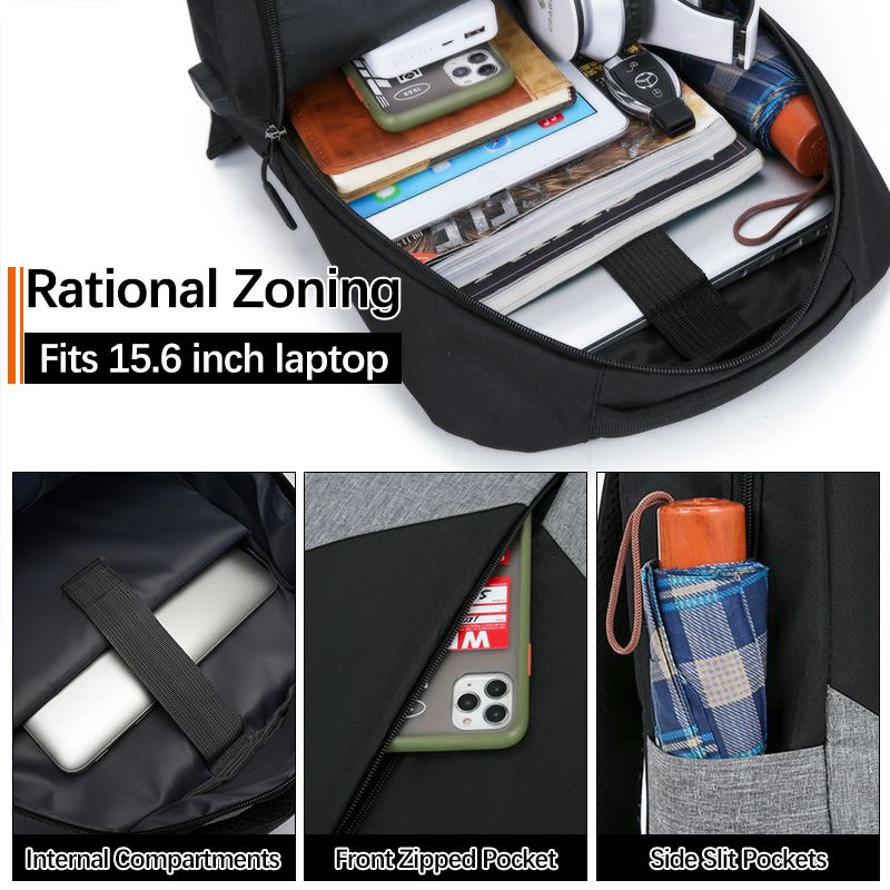 New Arrival Men Backpack Cross-body Bag Small Bag 3 In 1 Bags Set Simple Rucksack School Bag