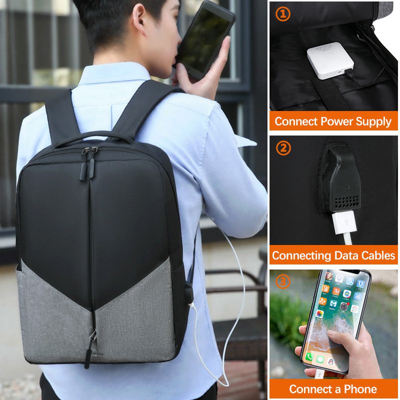 New Arrival Men Backpack Cross-body Bag Small Bag 3 In 1 Bags Set Simple Rucksack School Bag