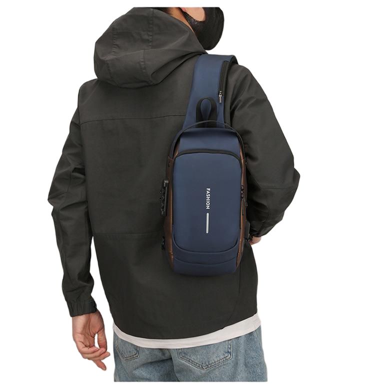 New Arrival Men Chest Bag Male Anti-theft Bag Waterproof Fabric Multi-layered Sling Bag