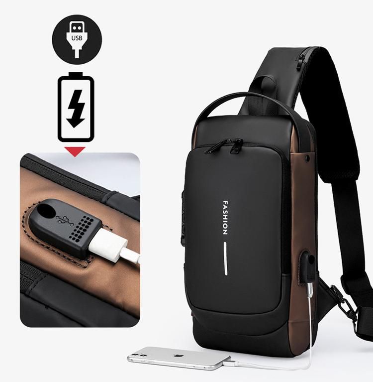 New Arrival Men Chest Bag Male Anti-theft Bag Waterproof Fabric Multi-layered Sling Bag