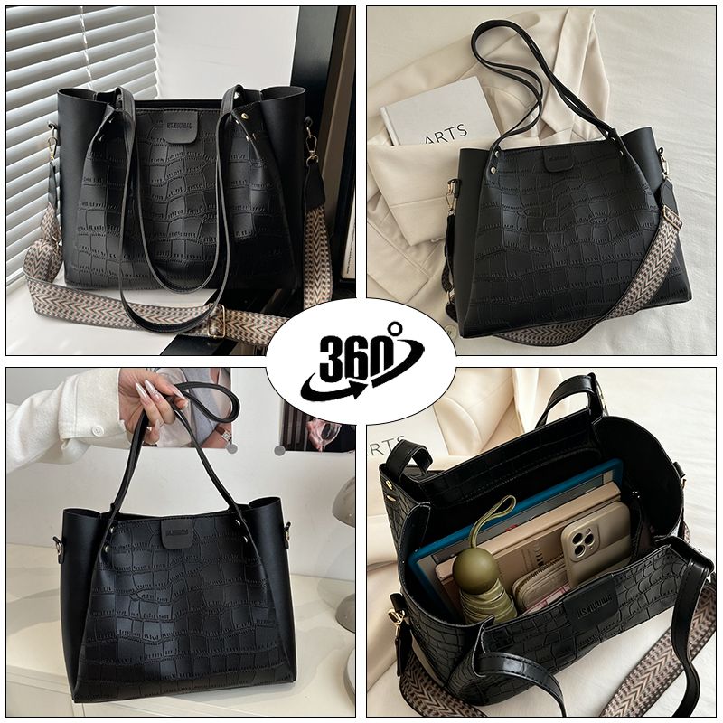 3 In 1 Ladies Handbag Small Cross-body Bag Card Case Set 3Pcs Bags Set PU Synthetic Leather