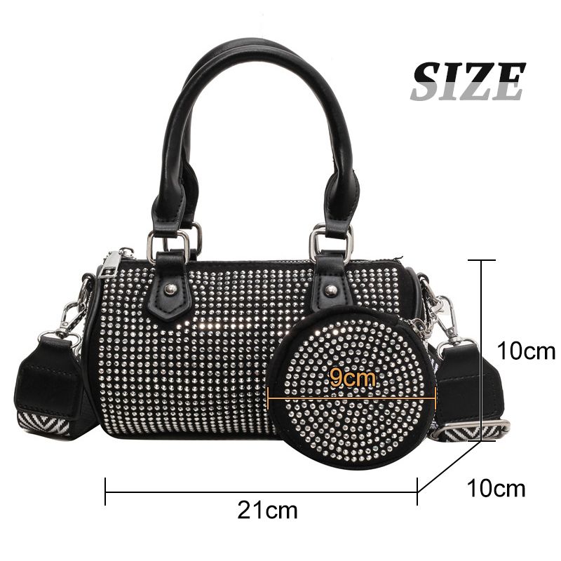 New Arrival 2 In 1 Ladies Coin Bag Small Cross-body Bag Set Top-handle Bag Women Chain bag Rivet Decoration Bags Purse
