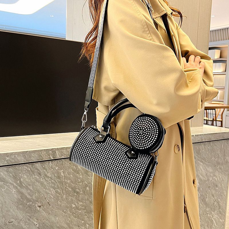 New Arrival 2 In 1 Ladies Coin Bag Small Cross-body Bag Set Top-handle Bag Women Chain bag Rivet Decoration Bags Purse