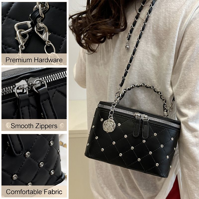 New Arrival Ladies Purses Small Top-Handle Bags Mini Cross-body bag Tiny Top-handle Bag Rhinestone Decoration Phone Bag