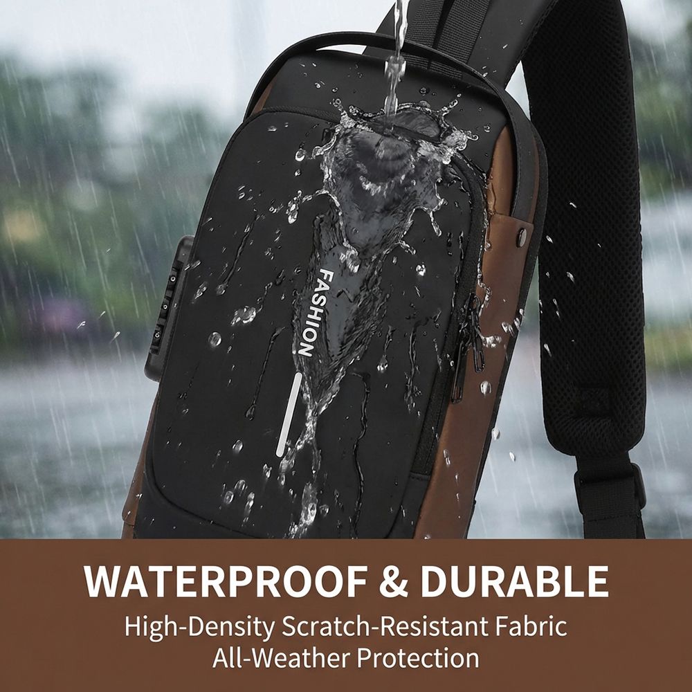 New Arrival Men Chest Bag Male Anti-theft Bag Waterproof Fabric Multi-layered Sling Bag
