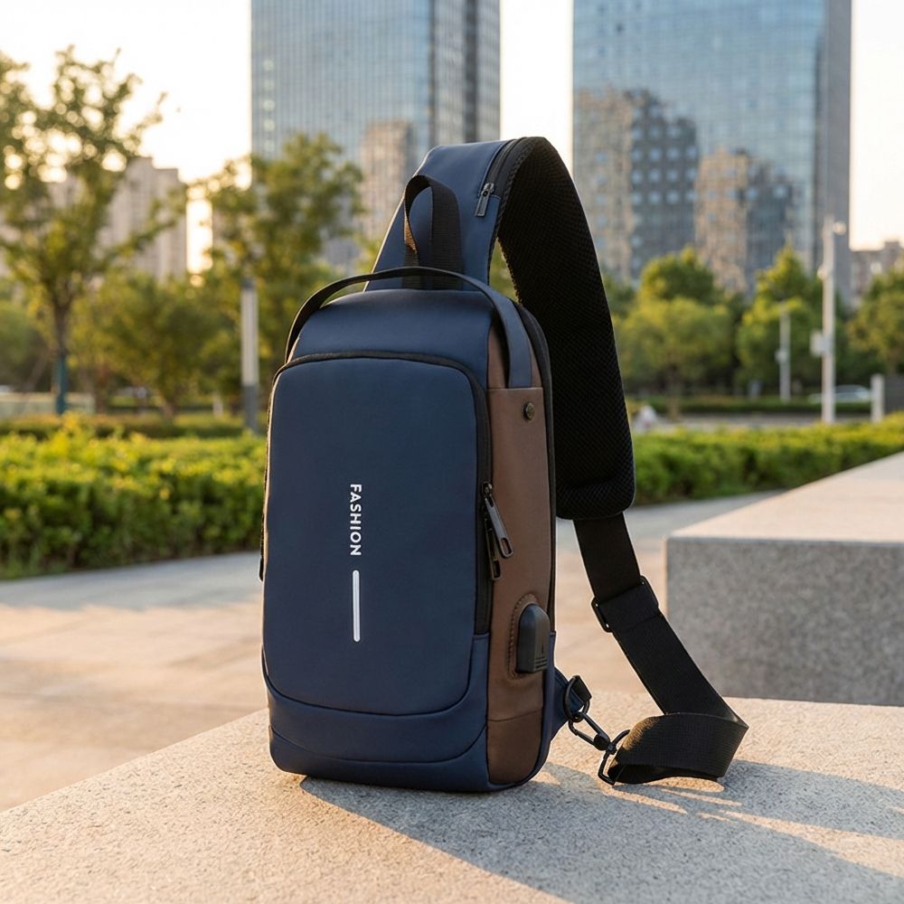New Arrival Men Chest Bag Male Anti-theft Bag Waterproof Fabric Multi-layered Sling Bag