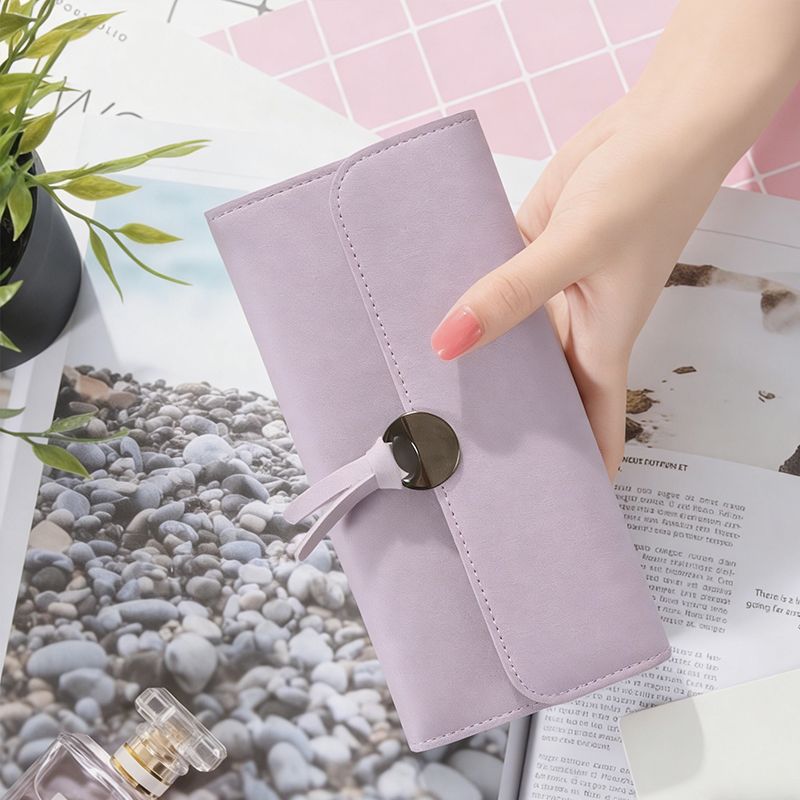 Women Long Wallet Ladies Coin Purse Tri-fold Wallet Card Case Black Wallet