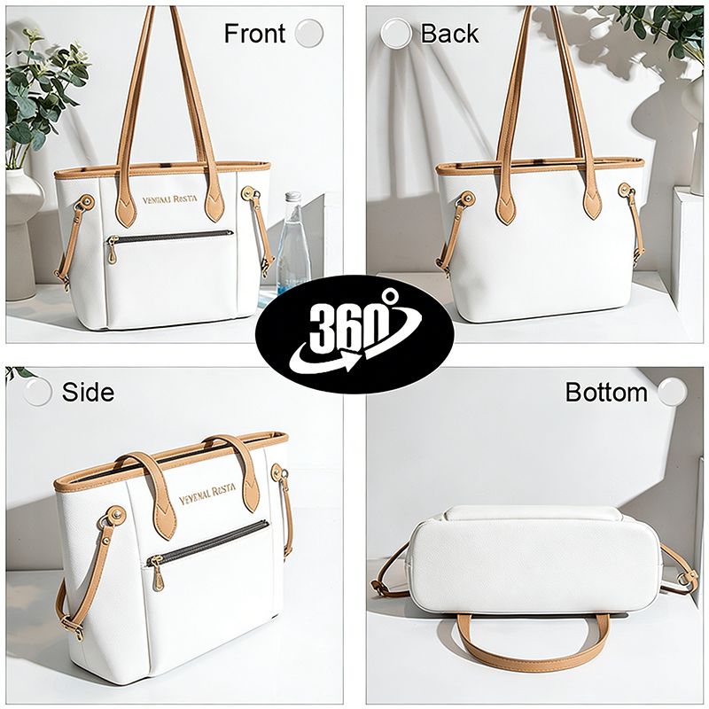 Ladies Large-capacity Handbag Women Tote Bag PU Synthetic Leather Bag