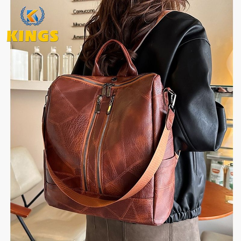 New Arrival Ladies Backpack Bags Women Black PU Synthetic Leather Bag School Bag