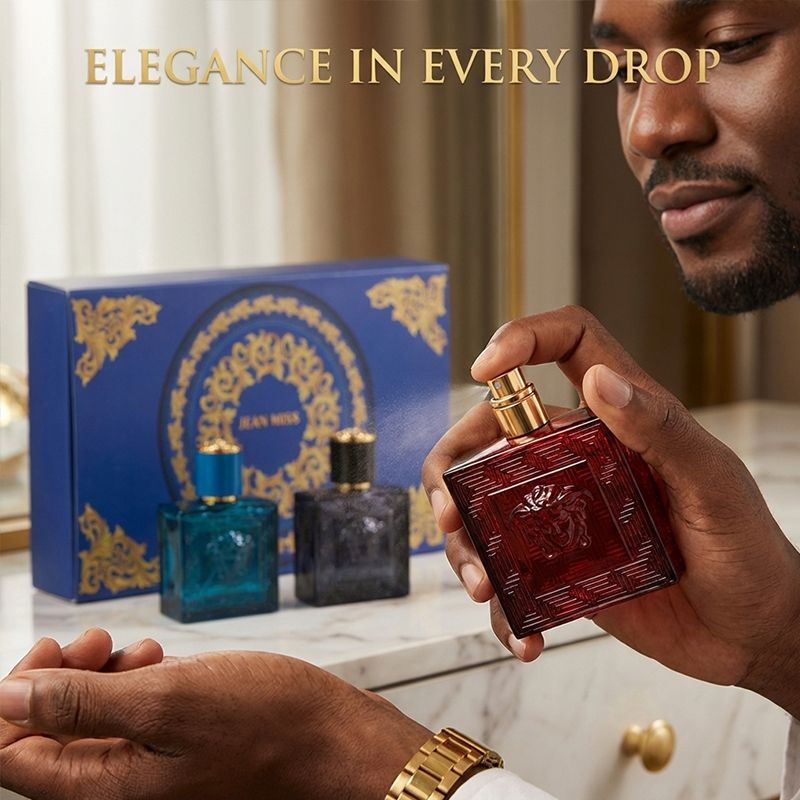 New Arrival 3 In 1 Men Perfume Different Fragrances Dau de Parfum Long Lasting Classic Fragrance Woody Aromatic Fougère Floral Fragrance & Deodorant