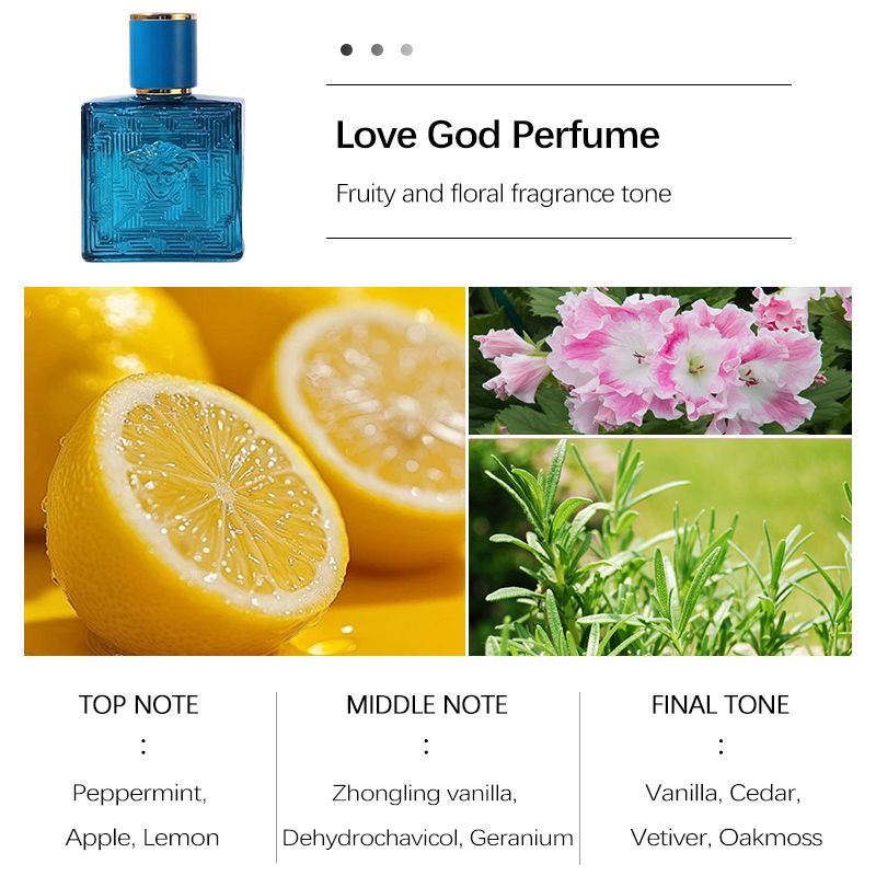 New Arrival 3 In 1 Men Perfume Different Fragrances Dau de Parfum Long Lasting Classic Fragrance Woody Aromatic Fougère Floral Fragrance & Deodorant